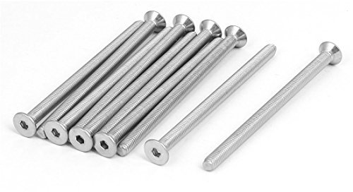 sourcing map 10Stk M5x80mm 304 Edelstahl Flachkopf Innensechskant Schrauben Befestigung DIN7991 DE de