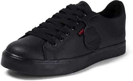 Kickers unisex-child Tovni Lacer Leather School Shoes, Black, 5 UK