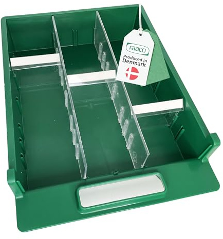 Raaco Trenner Klein für Regalbox 4-800, 36 Stück - Werkstatt Organizer | Transparenter Werkzeugorganisator und Teiler, Trenneinsatz 1,95 x 8,4 x 7,7 cm, Trenner Klein für Regalbox 4-800, 36 Stück