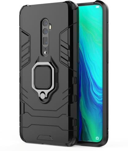 SORAKA Cover per OPPO Reno 10X Zoom/OPPO Reno 5G con Supporto dell'anello,Custodia in Silicone Morbido,Cover Anti-Impronta Ultrasottile,Compatibile con Supporto Auto Smartphone Magnetico