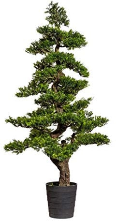 Seidenblumen Roß Bonsai Teeblatt 150x70cm GA künstlicher Baum Kunstbaum Kunstpflanzen Dekobaum