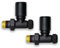 Companyblue Towel Rail Rad Radiator Valves With Reducers 10mm Pipe Connection (Anthracite Straight Valves 10mm)