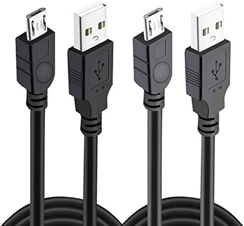 2 Pack 10Ft Controller Charging Cable for PS4, Play and Charge Micro USB Charger High Speed Data Sync Cord for Sony Playstation 4 PS4 Slim/Pro Controller, Xbox One S/X Controller, Android