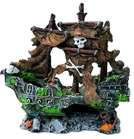 M2cbridge Antike römische Säule Ruinen Europäische Burg Aquarium Dekorationen Aquarium Versteck Felsen (Pirat Schiffswrack)