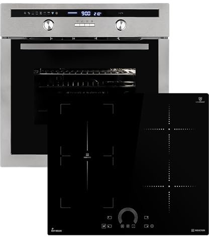 Conjunto: 60cm Horno electrico empotrable EB8013ED + 59cm Placa induccion IH85901FZ | Rotisserie | Sensor de temperatura del núcleo | Parrilla | Aire caliente | SET8013IH592FZ