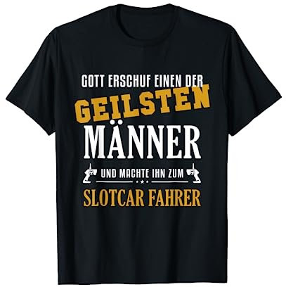 Slotcar Bahn Bausatz 1 24 Zubehör 1 32 Geschenke - Herren T-Shirt Schwarz, Klein, Kurzarm, Klassische Passform, Mandarin-Kragen, Buchstabenmuster, Slotcar Racing, Männer, Klassisch, SHIRT