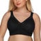 DotVol Women's Full Coverage Minimizer Bra Comfort Wirefree Non Padded Plus Size Everyday Bra(42C, Black)