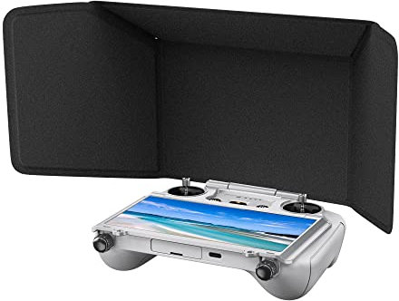 UBEIYI Sunshade for DJI MINI Remote Control, Portable Sun Hood Cover Sun Visor DJI MINI 3 Pro Accessories Protector, Foldable Monitor Sun Protection Cover Dustproof Black