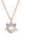 Bellitia Jewelry Mondstein Kosmische Katze Halskette Rosengoldbeschichtet 925 Sterling Silber Tier Katze Kette Mondstein Anhänger Halskette Schmuck Geschenke für Damen Mädchen