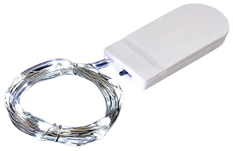 Guirlande LED - Blanc Chaud Chaîne Lumière - Fairy Lights LED - Guirlande Lumineuse LED - Guirlande Lumineuse À Piles | Longueur 1M, avec 2 Piles Boutons