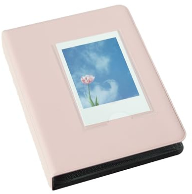 Fotoalbum mit 64 Taschen – für Fujifilm Instax Mini 11 12 9 40 Evo Liplay 8 7+ Polaroid Kodak HP Zink Sofortbildkamera, 7,6 cm kompatibel, K-Pop-Fotokarten (Pink)