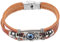 SOIMISS Eulen-Charme-Armband Geflochtenes Lederarmband Blaue Augen Mehrlagiges Armband Rindslederarmband Personalisiertes Perlenarmband Schmuckgeschenk Für Freunde Frauen Männer