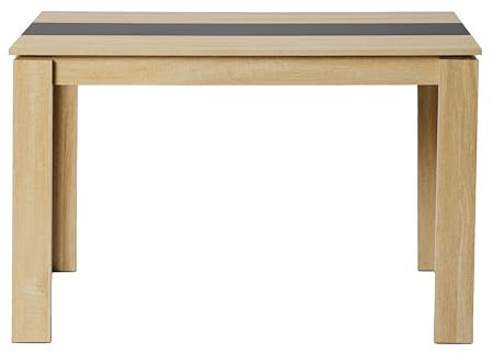 FURNITABLE Esstisch, Esszimmertisch Holztisch für Küche, Minimalistisches Design, Esstisch für 4, 120x70x75cm, Eiche und Schwarz