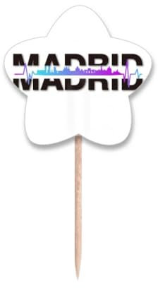 City Radio Madrid - Palillos de dientes con diseño de bandera de estrella