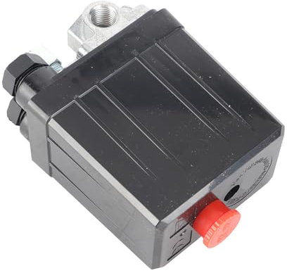 WGFOIP Pressostat Compresseur, 240V 16A Interrupteur de Pression 4 Trous Vanne de Contrôle 90-120 PSI pour Accessoire de Compresseur d'air