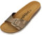 Palado Pantoletten Damen Malta Metallic – gefertigt in Spanien – weiche Veloursleder-Decksohle – robuste EVA-Sohle – edles Metallic-Design Bronze UK9,5 - EU43