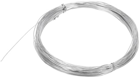 QUARKZMAN Eloxierter Basteldraht 0.6mmx30m Aluminiumdraht Draht zum Basteln Schmuckdraht Basteldraht Metallgedächtnis Flexibler Handwerksdraht für Schmuck Dekokranz DIY (22 AWG, Silber)