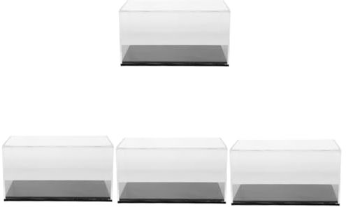 Toyvian 4stücke Toy Car Display Organizer Box Hochtransparente Vitrine Für Modelle Staubschutz Stabil Für Autosammlungen Und Action Figuren