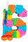 Fax Potato Nummer 6-Piñata-Set mit Stab und Augenbinde - Blauer Stick - Mexikaner Kinder Mädchen Jungen Geburtstagsfeier Parteien Spiele Dekorationen Bausatz