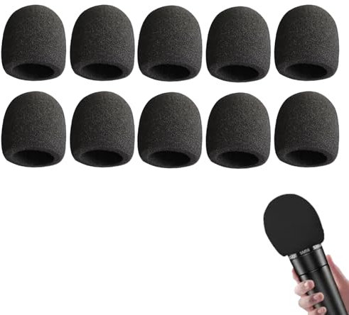 Black Microphone Protector 10PCS,Microphone Covers Foam Handheld Foam Mic Covers For KTV Stage,Meeting Studio,Karaoke