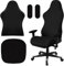 JSMTKJ Coprisedia da Gaming Elasticizzata Coprisedia da Gioco Rimovibile e Lavabili Copertura per Sedie da Computer, Sedie da Ufficio, Sedia Girevole (Nero, 1Set)