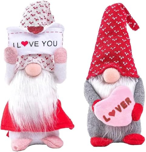 Zemolo 2Pcs Valentines Gnomes Gifts for Girlfriend Wife Plush Gnomes Decor