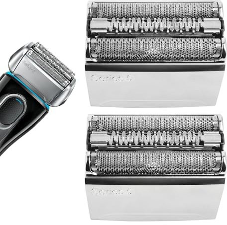 52S Ersatzfolie und Scherkassette, Nass- und Trockenrasierer Ersatzteil kompatibel mit Braun Series 5 5050 5070 5090 5040 5020 5030 Elektrorasierer Teile(2er Pack)
