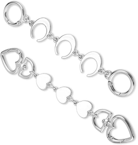 2 Stück Kurze Metallkette Verlängerungskette Tasche Taschenkette Geldbörsenverlängerung Metallbeutelriemen Kurze Handtasche Geldbörse Strap Extender Geldbeutelkupplungsgriffe Für Handtaschenzubehör