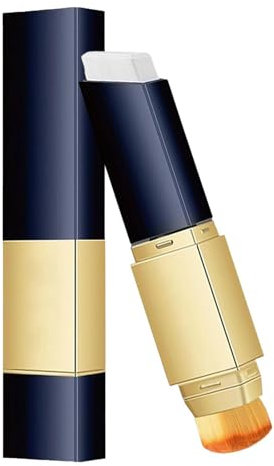 2-in-1 Full Coverage Foundation Stick With Built-In Brush - White/Natural Color Makeup for Women Girls - Moisturizing Instant Concealing