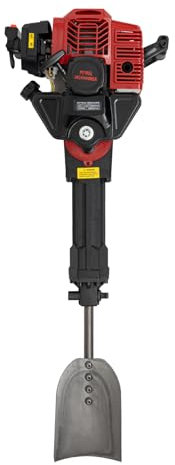 2 Stroke High Efficiency Modern Portable Excavator Garden Tree Pit Digger Digging Machine Gas Powered Shovel Rock Drill Hammer Petrol Multi Functional Engine with Large Fuel Tank Trenchers Black