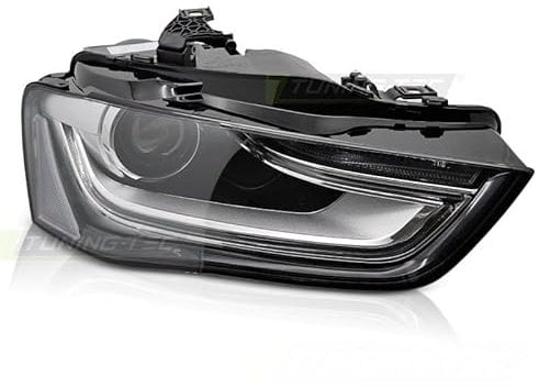 DRL Xenon-Scheinwerfer, schwarz, rechte Seite, TYC, passend für Audi A4 B8 12–15