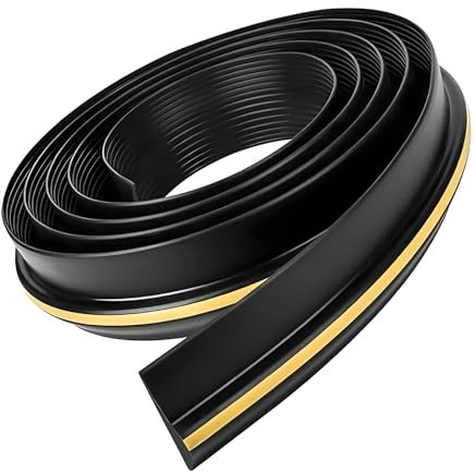 M.J COMFY-LIFE Garage Door Seal Heavy-Duty Rubber Threshold Weatherproof Draught Excluder EPDM Rubber Floor Seal for Energy Efficiency Dirt and Moisture Protection (9FT)