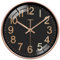 VIKMARI Modern Wanduhr, Klein 20cm Leise Ohne Ticken Quarz Wanduhr für Wohnzimmer Schlafzimmer Büro Küche (Schwarz und Gold)