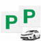 Magnetic P Plates Extra Strong Magnetic Car Sticky Learner Plate Extra Strong & Thick Learner Plates Perfect for New Learners & Drivers Car Accessories Green Colours 18cm x 18cm (2pc)