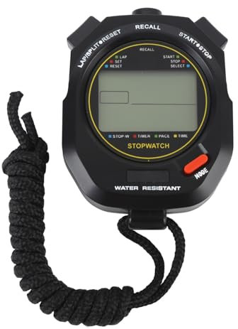 Alomejor Digitale Stoppuhr, 100 Datensatz 1/1000s Timing, Alarm Countdown Metronome Clock
