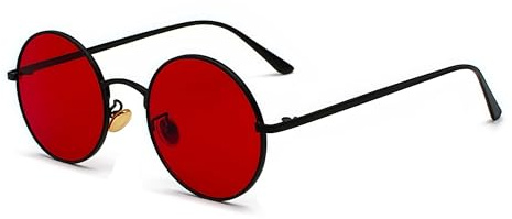 Hviomru Kleine Runde Sonnenbrille Hippie Kreis Brille Metallfarben für Damen Herren