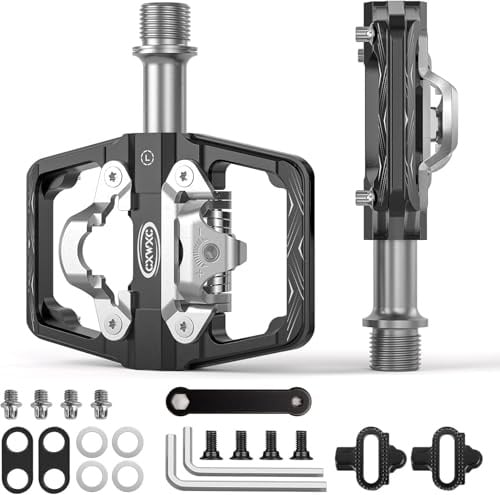 Mountainbike-Pedale kompatibel mit Shimano SPD Cleats – beidseitige Plattform- und Klickpedale, 9/16” Fahrradplattform- und Klickpedale für Rennrad, MTB und Hybridräder