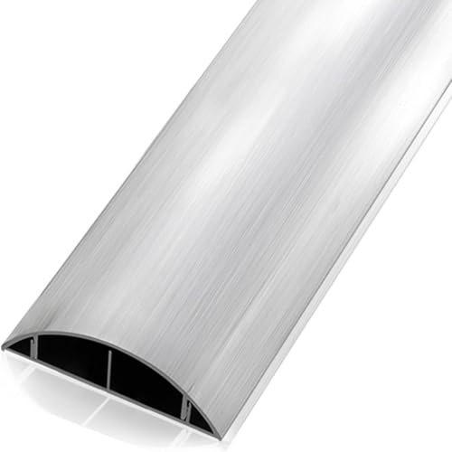 Cable Trunking Cable Cover Management， 1m Aluminum Cable Trunking for Wall Mounting TV Cables Wire Hider Channel Multiple Sizes Silver(10)