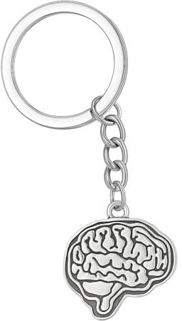 DONWOIE Gehirn Schlüsselanhänger, Schlüsselband Taschenanhänger für Damen | Medizin Anatomie Schlüisselringe Geschenk mit 3D Organ Anhänger, Geeignet für Krankenschwestern & Neurowissenschaftler