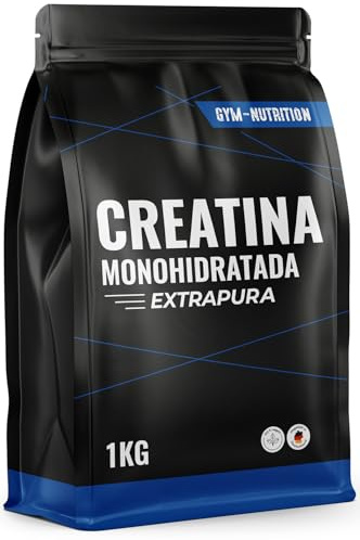 Creatina Monohidratada Extrapura Polvo – 1 kg (1000g) – Alta Pureza | Creatina Monohidrato Polvo - 100% Vegano – Sabor neutro con Inulina – producido en Alemania – Creatine Monohydrate Powder