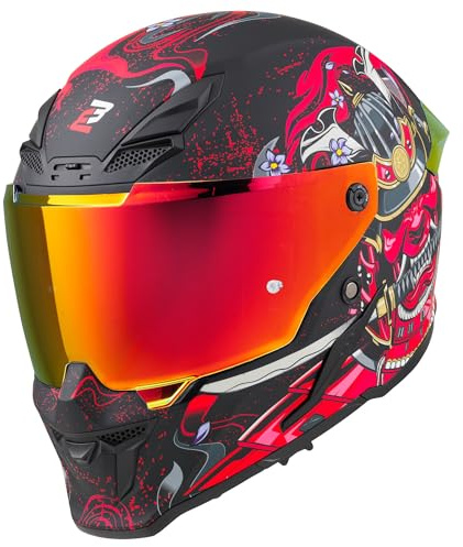 Bogotto Blade Armour Helm, schwarz/rot, L