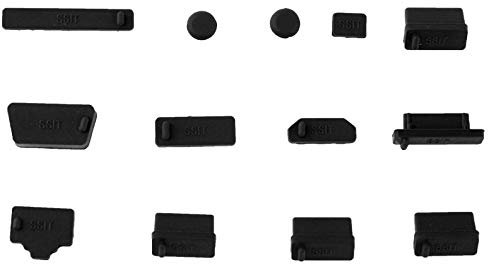 13x Staubschutz Abdeckung: Kompatibel mit Macbook Laptop Notebook Ladebuchse, USB, 3.5mm Kopfhörer Anschluss Stöpsel - Staubschutzkappen Staubschutzabdeckung Staub Schutz Stecker Anti Dust Plug