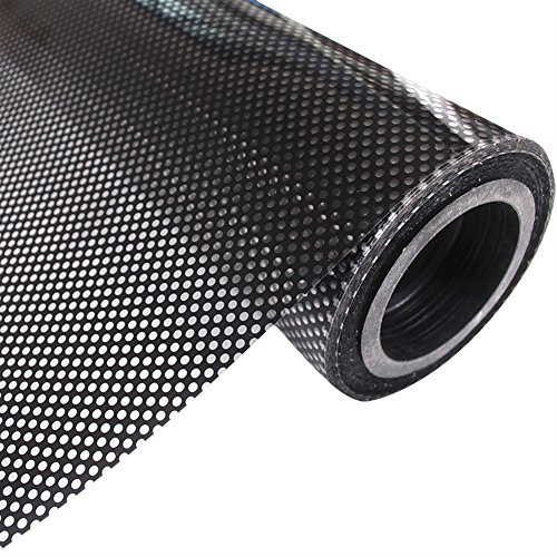 LIVEINU Fensterfolie Selbsthaftend Tupfen 100% Blickdicht Statisch FensterfolieSelbstklebend Klebefolie Anti-UV Fensterschutzfolie Ohne Klebstoff Schwarz 60x500cm