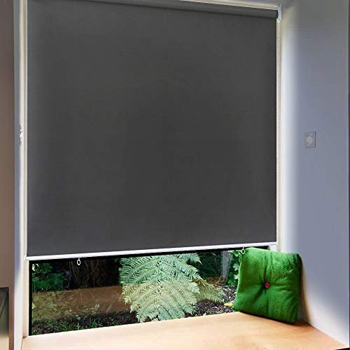 Ouhigher Tenda avvolgibile per esterni, Persiane, Serranda avvolgibile con funzione termica riflettente, per porte e finestre, Anthrazit, 180 * 140cm