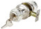 NUZAMAS Door Locks with Glass Crystal Knob, Key Locking Door Lock Set, Interior Exterior Door Knobs, Bedroom, Kitchen, Bathroom, Laundry Room Doors -White