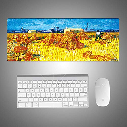 Artiste Peinture à l' huile Grand caoutchouc tapis de souris Personnalité paysage intérieur personnalisé tapis de souris de 11.8X31.5X0.12 en