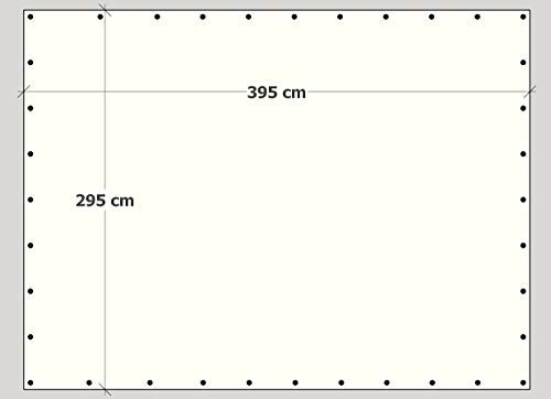 TUTTOPERGOLE Telo di Ricambio in PVC da 650 gr/m2 per Gazebo/Pergola in Ferro (3 x 4 m, Bianco)