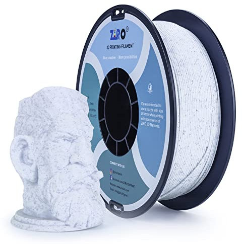 ZIRO 3D Drucker Filament PLA 1.75mm Blau und Weiß Color 1KG(2.2lbs), Blau und weiß