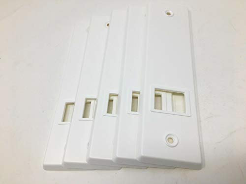 5x 160 Loch Rolladen Gurtwickler Abdeckplatte Deckplatte Rolloabdeckung Blende Abdeckung Kunststoff weiß