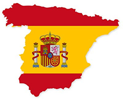 Autocollant pour voiture - Motif : Espagne - Résistant aux intempéries et aux UV